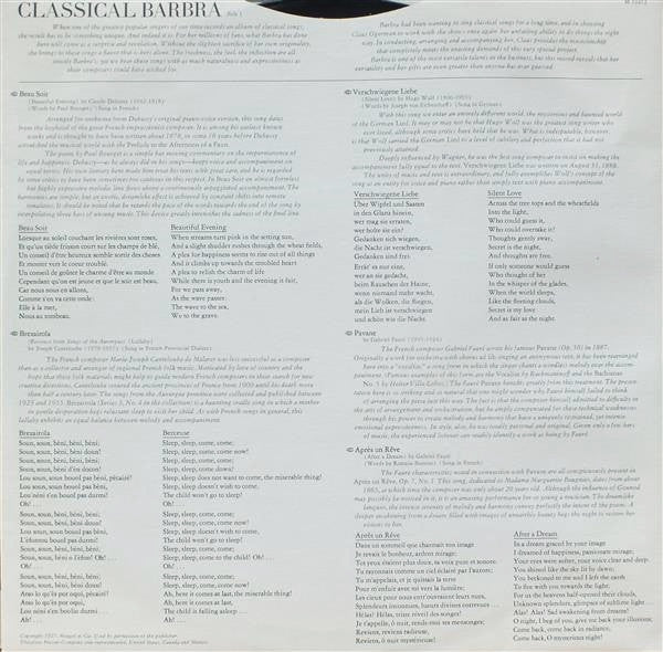 Barbra Streisand - Classical ... Barbra - LP