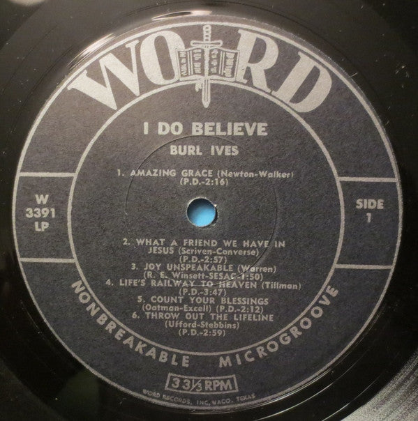 Burl Ives - I Do Believe - LP