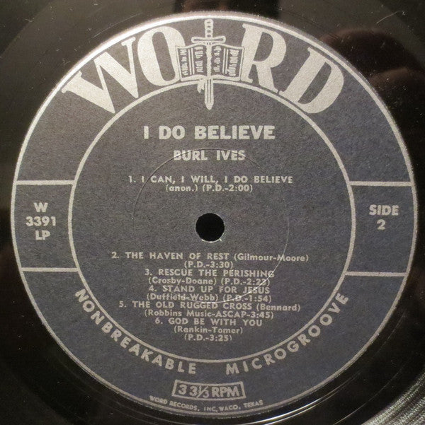 Burl Ives - I Do Believe - LP