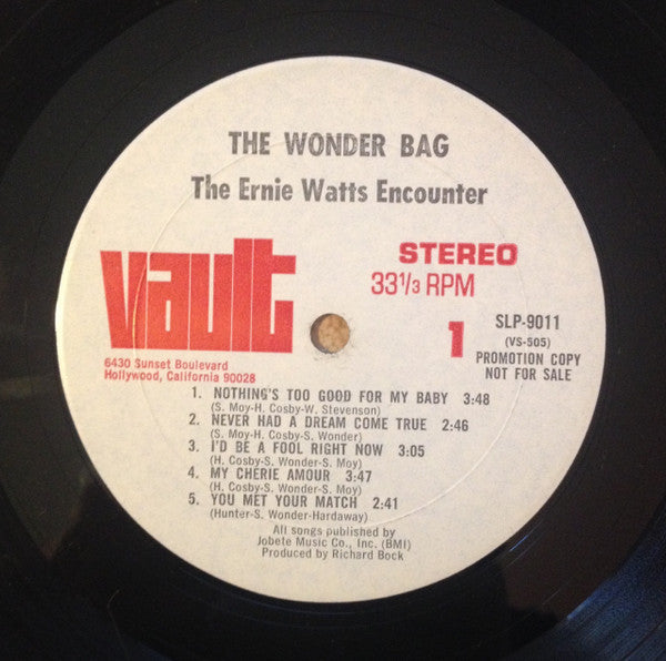 The Ernie Watts Encounter - The Wonder Bag - LP