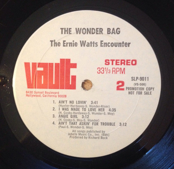 The Ernie Watts Encounter - The Wonder Bag - LP