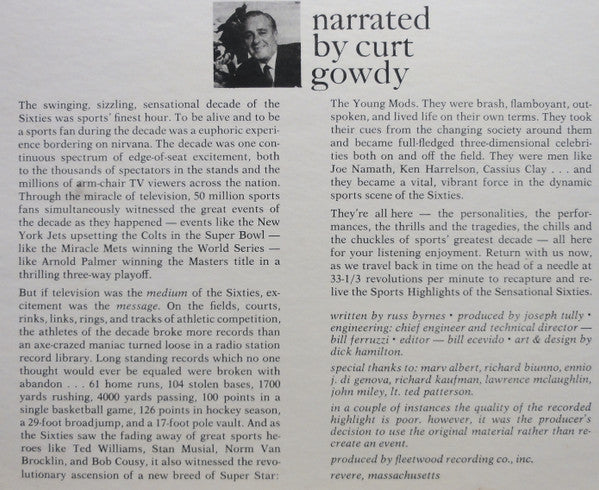 Curt Gowdy (2) - Sports Highlights Of The 60's - LP