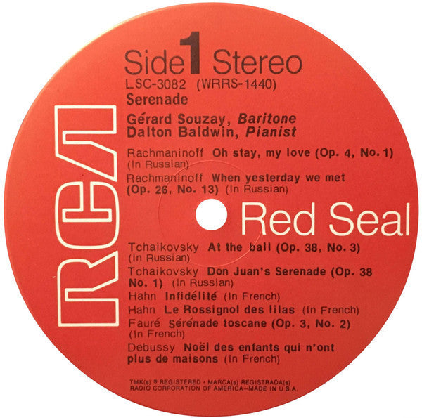 Gérard Souzay, Dalton Baldwin - Serenade - LP