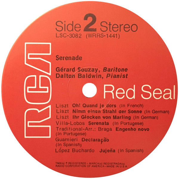 Gérard Souzay, Dalton Baldwin - Serenade - LP