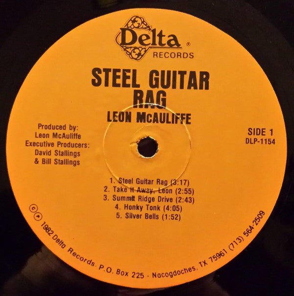 Leon McAuliffe - Steel Guitar Rag - LP