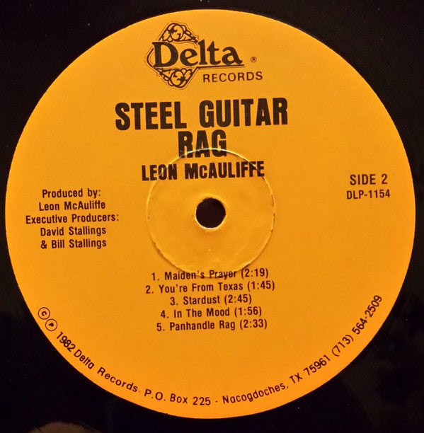 Leon McAuliffe - Steel Guitar Rag - LP