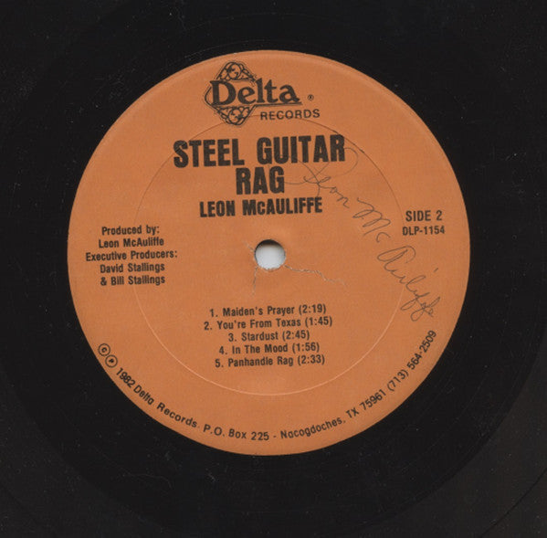 Leon McAuliffe - Steel Guitar Rag - LP