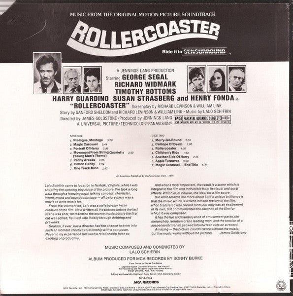 Lalo Schifrin - Rollercoaster (Music From The Original Motion Picture Soundtrack) - LP