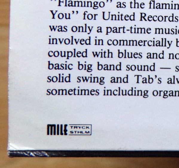 Tab Smith And His Orchestra* - I Don't Want To Play In The Kitchen - LP