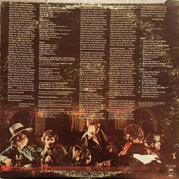Southside Johnny And The Asbury Jukes* - I Don't Want To Go Home - LP