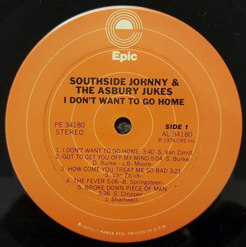 Southside Johnny And The Asbury Jukes* - I Don't Want To Go Home - LP