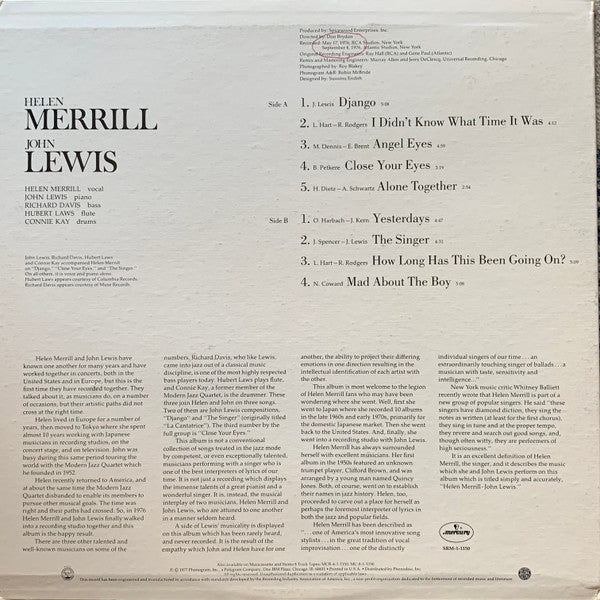 John Lewis , Helen Merrill - John Lewis / Helen Merrill - LP