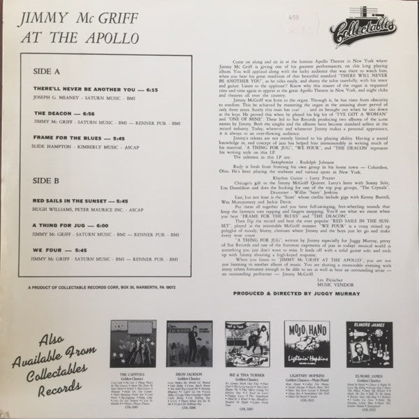 Jimmy McGriff - Jimmy McGriff At The Apollo - LP