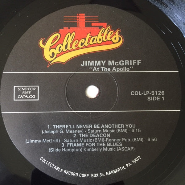 Jimmy McGriff - Jimmy McGriff At The Apollo - LP