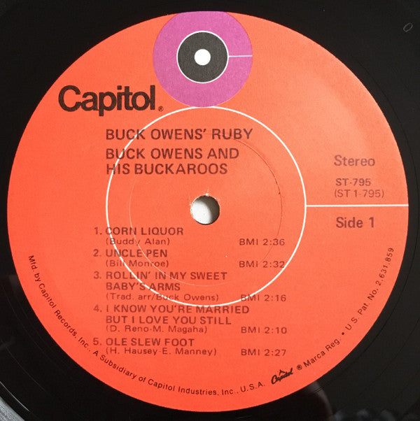 Buck Owens And The Buckaroos* - Buck Owens' Ruby - LP