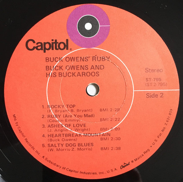 Buck Owens And The Buckaroos* - Buck Owens' Ruby - LP
