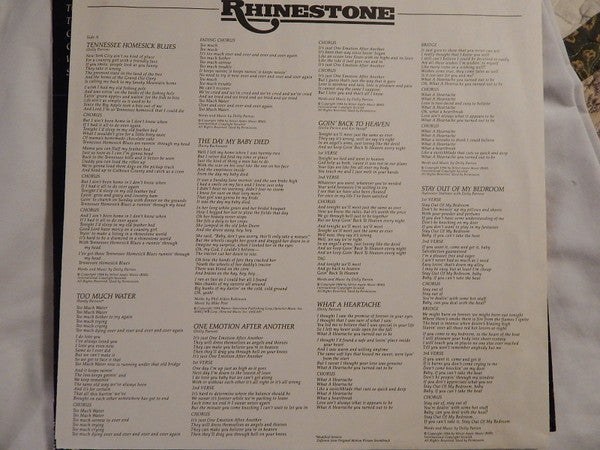 Various - Rhinestone - Original Soundtrack Recording From The Twentieth Century Fox Motion Picture - LP