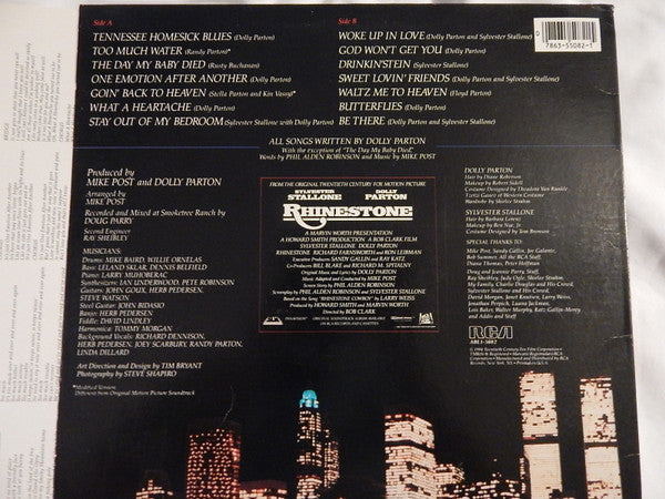 Various - Rhinestone - Original Soundtrack Recording From The Twentieth Century Fox Motion Picture - LP