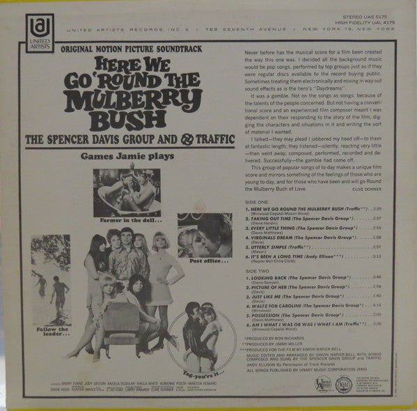 The Spencer Davis Group And Traffic - Here We Go 'Round The Mulberry Bush (Original Motion Picture Soundtrack) - LP