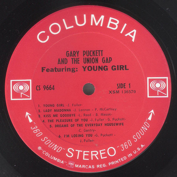 Gary Puckett And The Union Gap* - Gary Puckett And The Union Gap Featuring "Young Girl" - LP
