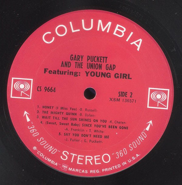 Gary Puckett And The Union Gap* - Gary Puckett And The Union Gap Featuring "Young Girl" - LP