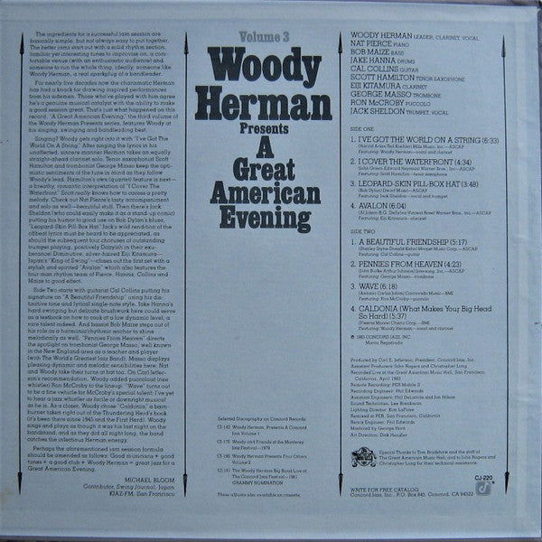 Woody Herman - A Great American Evening Vol. 3 - LP