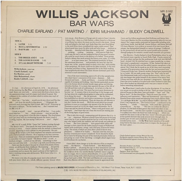 Willis Jackson - Bar Wars - LP