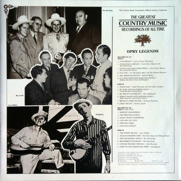 Roy Acuff / Uncle Dave Macon / Pee Wee King - Opry Legends - LP