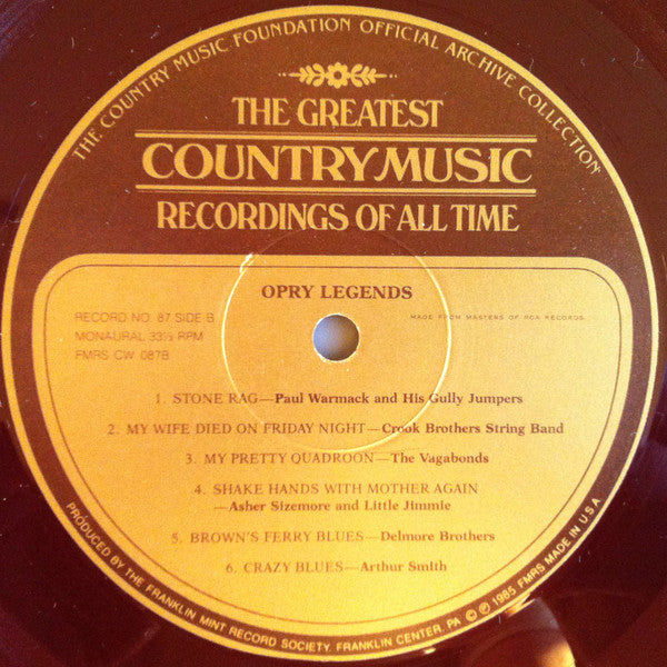 Roy Acuff / Uncle Dave Macon / Pee Wee King - Opry Legends - LP