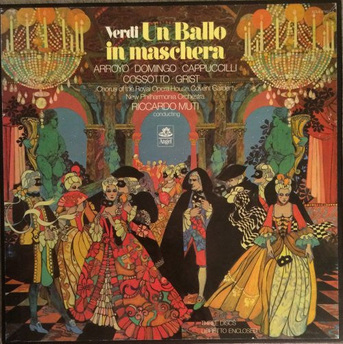 Verdi* - Arroyo*, Domingo*, Cappuccilli*, Cossotto*, Grist*, Chorus Of The Royal Opera House, Covent Garden, New Philharmonia Orchestra, Riccardo Muti - Un Ballo In Maschera - LP