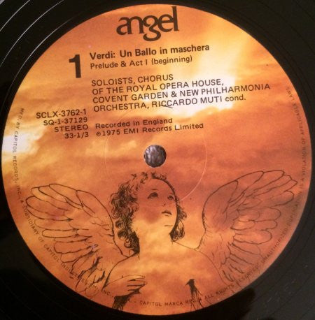 Verdi* - Arroyo*, Domingo*, Cappuccilli*, Cossotto*, Grist*, Chorus Of The Royal Opera House, Covent Garden, New Philharmonia Orchestra, Riccardo Muti - Un Ballo In Maschera - LP