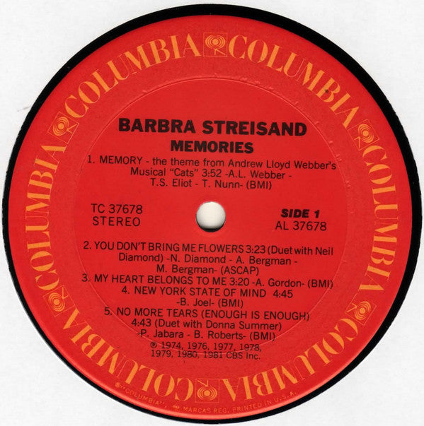 Barbra Streisand - Memories - LP