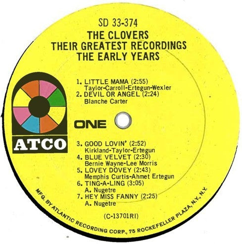 The Clovers - Their Greatest Recordings, The Early Years - LP