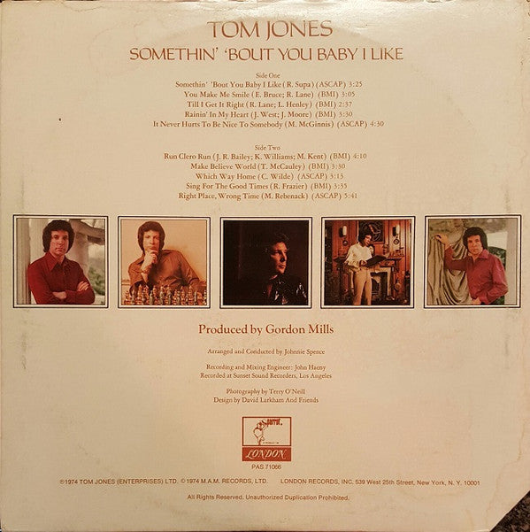 Tom Jones - Somethin' 'Bout You Baby I Like - LP