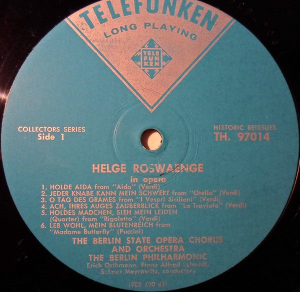 Helge Roswaenge - In Opera - LP