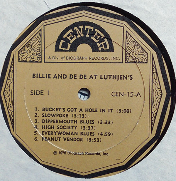 Billie & De De Pierce - Billie & De De Pierce At Luthjen's - LP