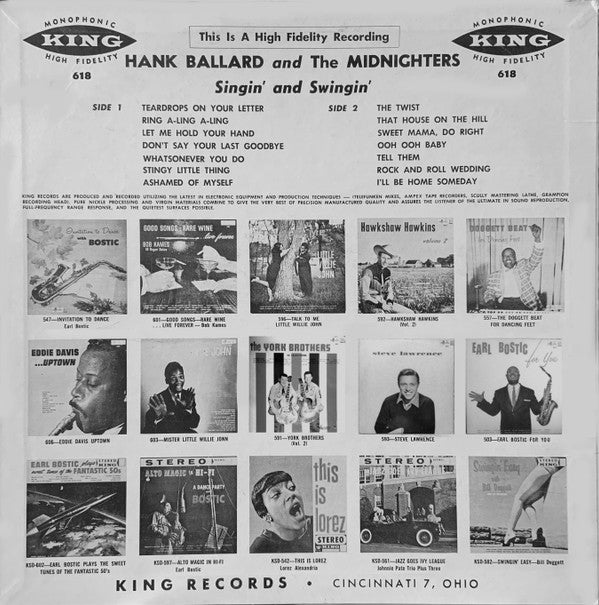 Hank Ballard And The Midnighters* - Singin' And Swingin' - LP