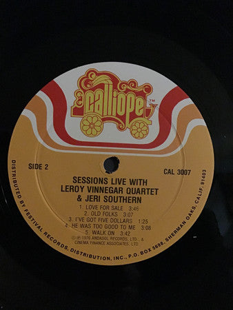 Oscar Peterson / Leroy Vinnegar - Sessions, Live - LP