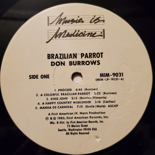 Don Burrows And The Brazilian Connection - Brazilian Parrot - LP