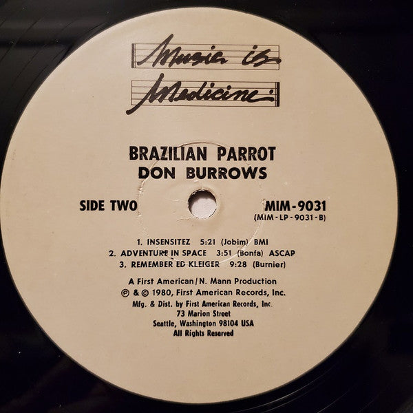 Don Burrows And The Brazilian Connection - Brazilian Parrot - LP