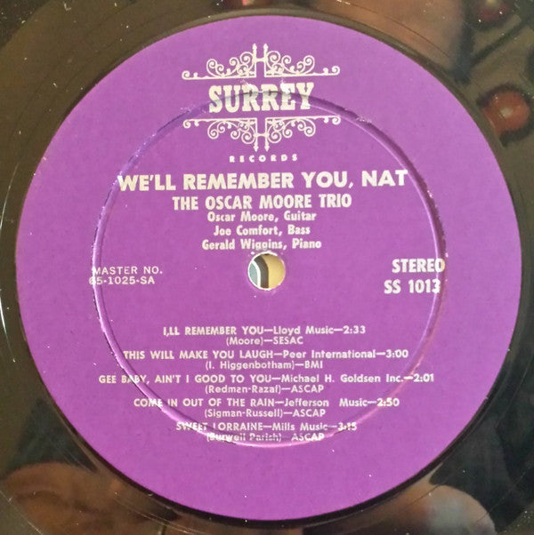 The Oscar Moore Trio - We'll Remember You, Nat - LP