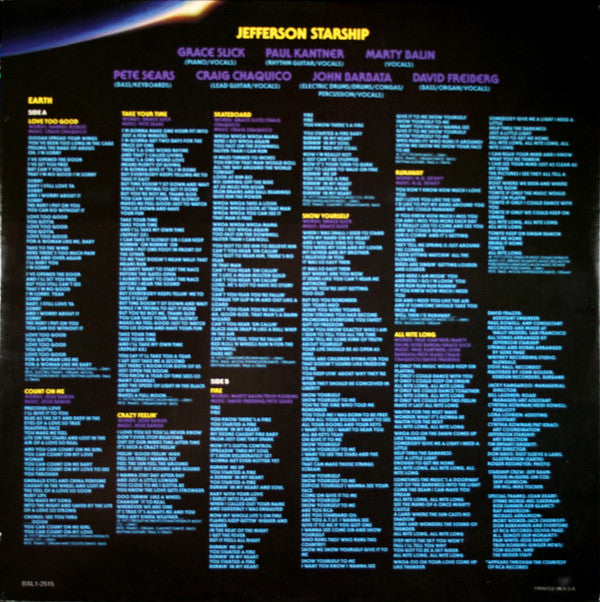 Jefferson Starship - Earth - LP