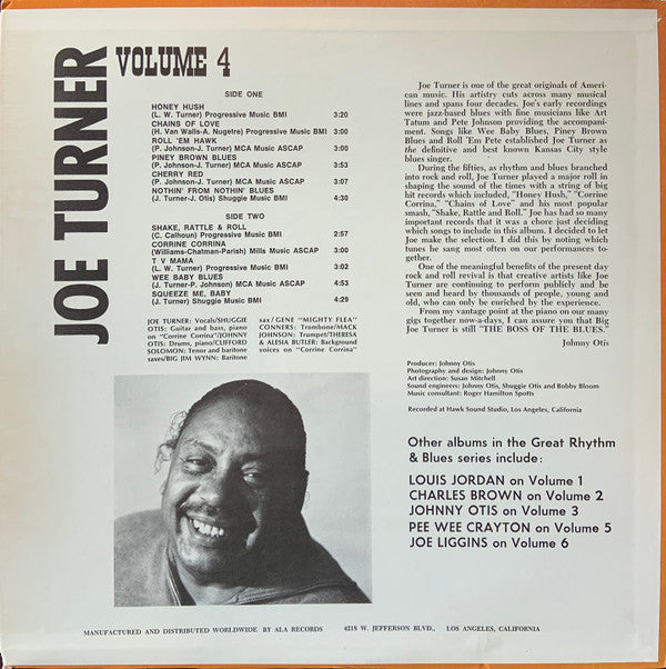 Joe Turner* - Great Rhythm & Blues Oldies Volume 4 - Joe Turner - LP