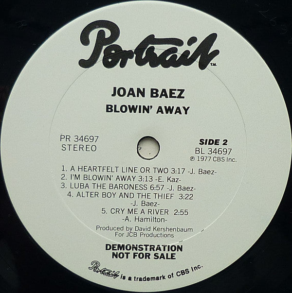 Joan Baez - Blowin' Away - LP