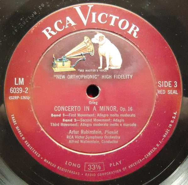 Artur Rubinstein* - Reiner*, Chicago Symphony* / Wallenstein*, RCA Victor Symphony* - Grieg* / Liszt* / Rachmaninoff* - The Concerto - LP
