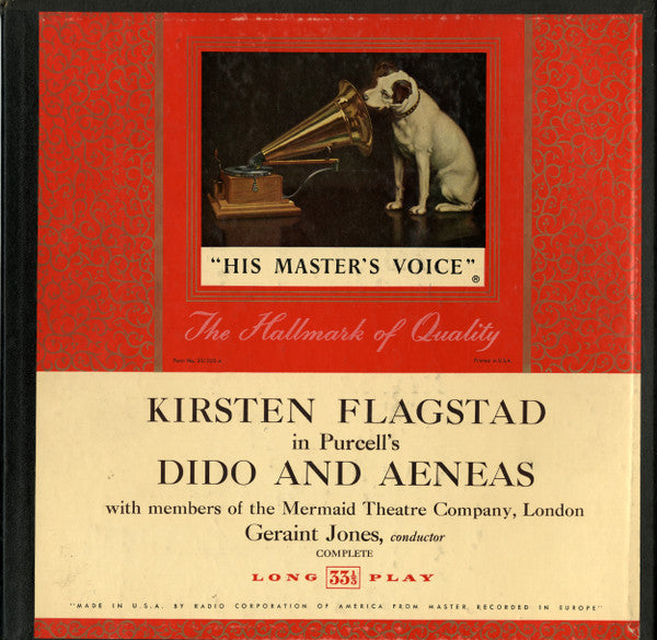 Kirsten Flagstad, Purcell* , With Members Of The Mermaid Theatre Company, London*, Geraint Jones  - Dido And Aeneas - LP