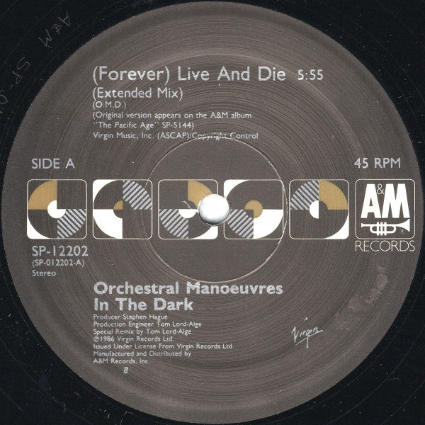 Orchestral Manœuvres In The Dark* - (Forever) Live And Die (Extended Remix) - LP