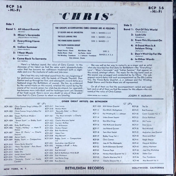 Chris Connor - Chris - LP