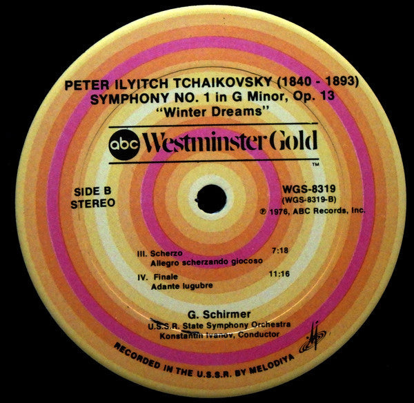Tchaikovsky* - U.S.S.R State Symphony Orchestra*, Konstantin Ivanov - Symphony No. 1 In G Minor: "Winter Dreams" - LP
