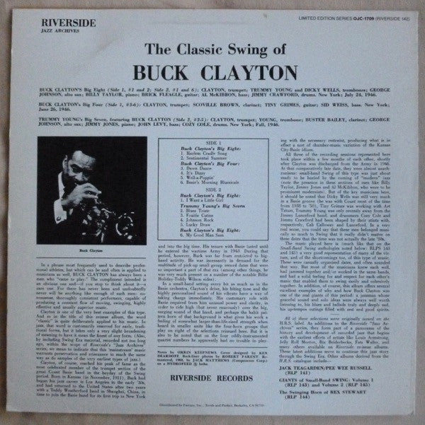 Buck Clayton - The Classic Swing Of Buck Clayton - LP